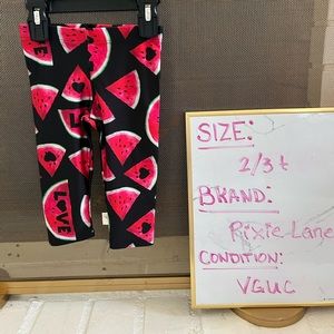 Pixie lane crop watermelon spandex leggings new